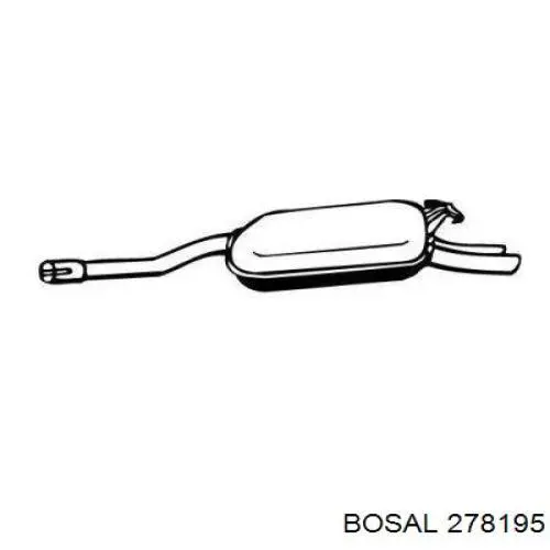 Купить A1244910400 Mercedes Глушитель задний
