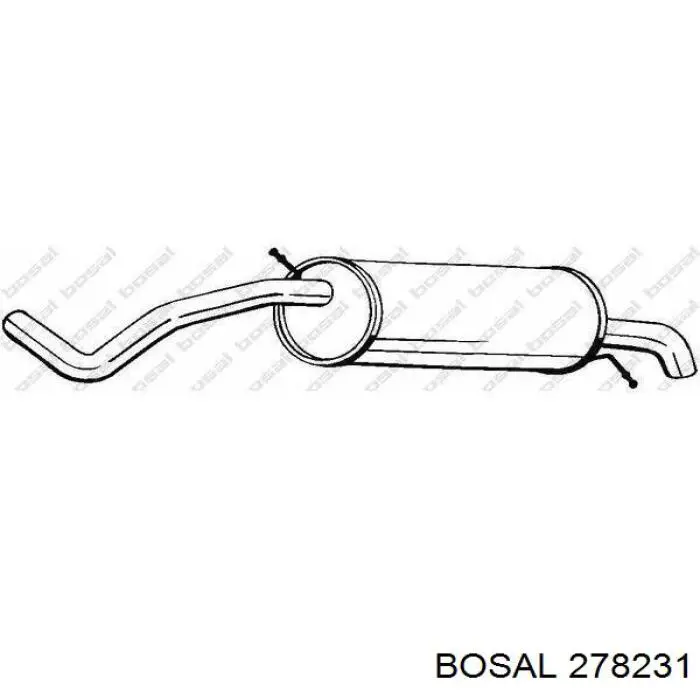 278231 Bosal глушитель, задняя часть