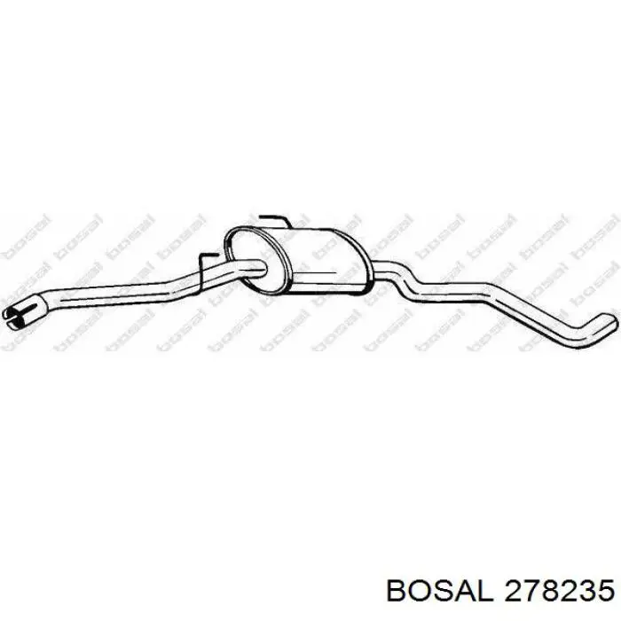 Глушитель задний 278235 Bosal