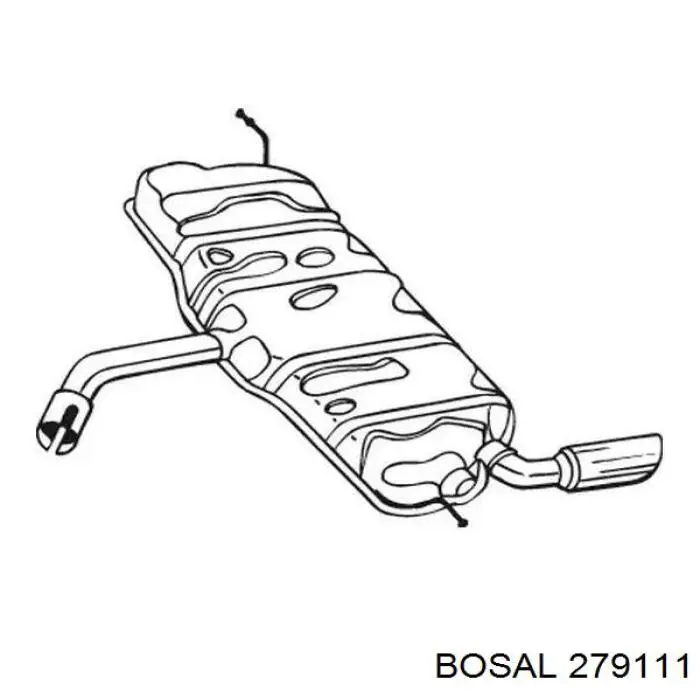 279-111 Bosal глушитель, задняя часть