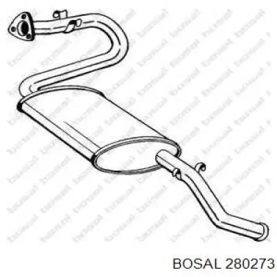 Глушитель, задняя часть BS280273 Bosal