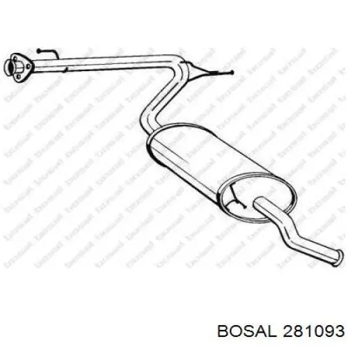 BS 281-093 Bosal глушитель, задняя часть
