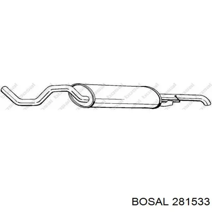 Глушитель задний 281533 Bosal