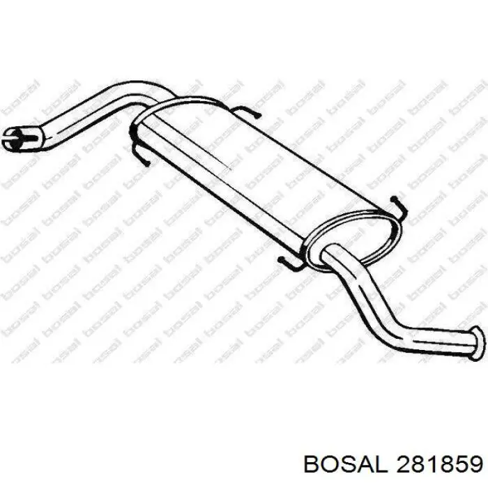 BS 281-859 Bosal глушитель, задняя часть