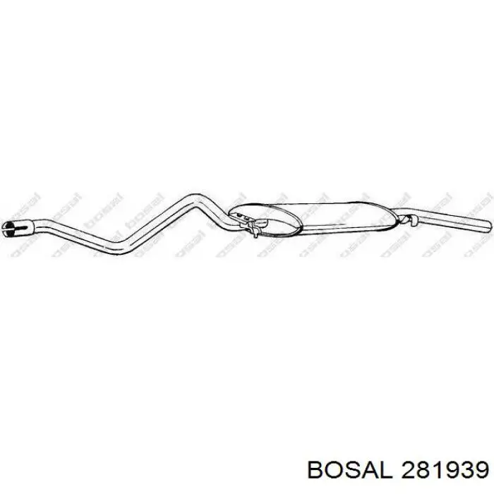 Silenciador del medio 281939 Bosal