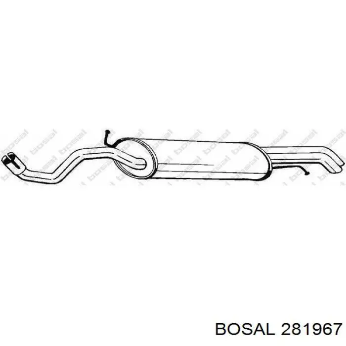 281-967 Bosal глушитель, задняя часть
