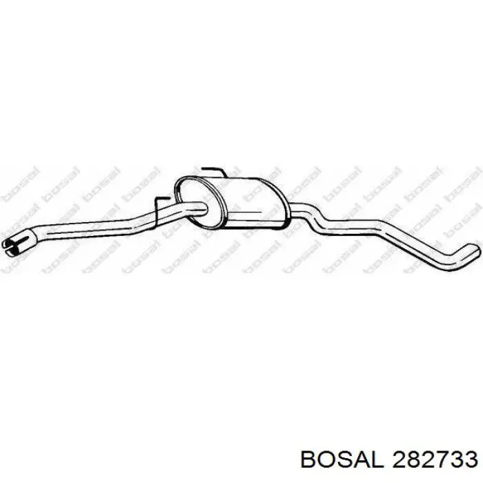 Центральная часть глушителя 282733 Bosal