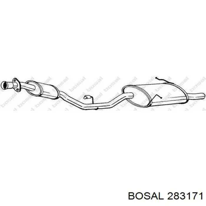 Глушитель, средняя и задняя часть Bosal 283171 цена, от 65.15 USD