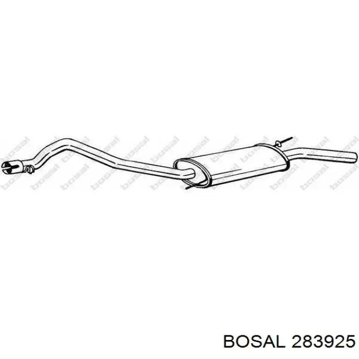 Глушитель, задняя часть 283925 Bosal