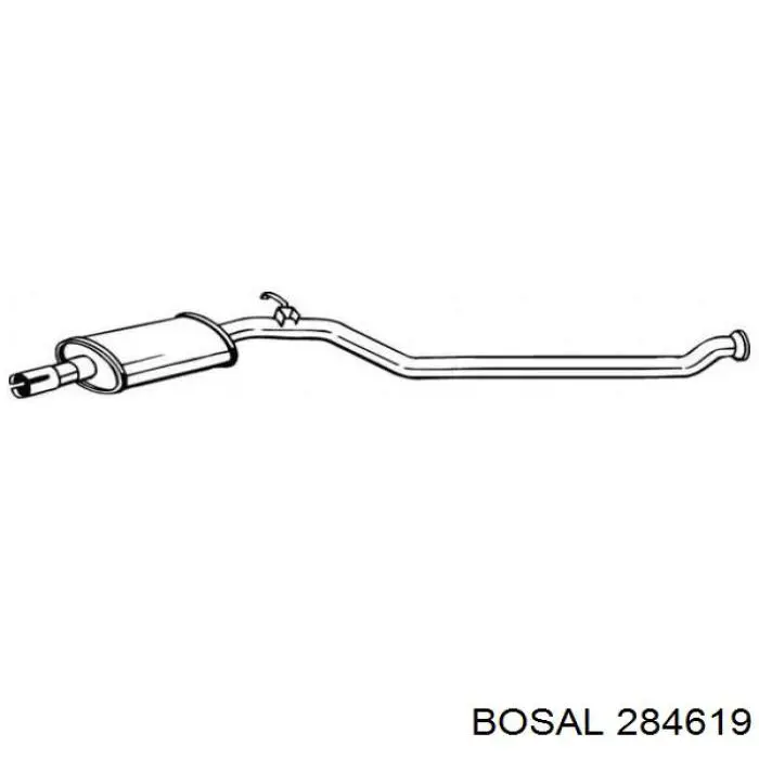 Купить 284619 Bosal Передняя часть глушителя