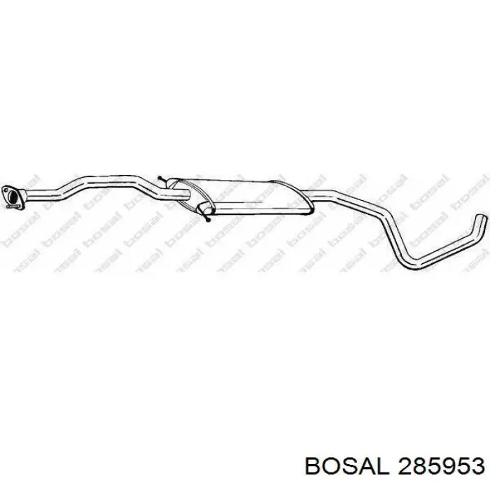 Глушитель, центральная часть 285953 Bosal