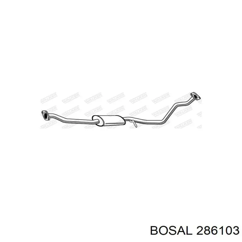 Глушитель, центральная часть 286103 Bosal