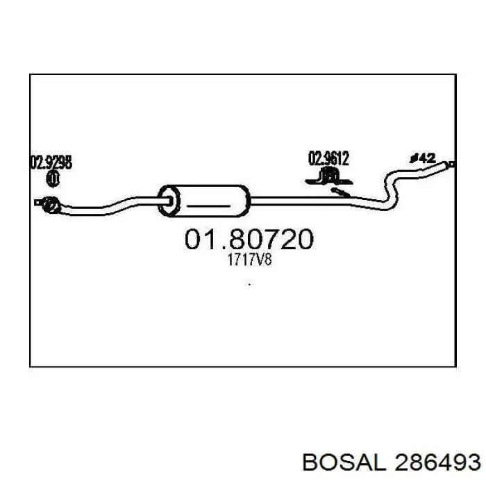  Bosal 286493 цена, от 51.40 USD
