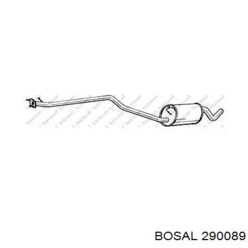 Купить 290089 Bosal Выхлоп центральный
