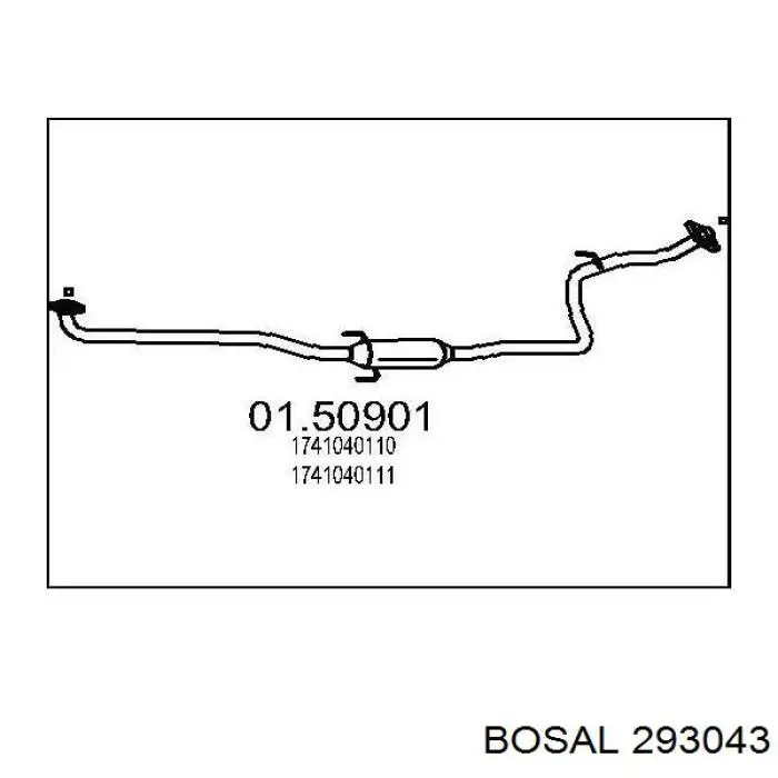 Глушитель, передняя часть Bosal 293043 цена, от 40.57 USD