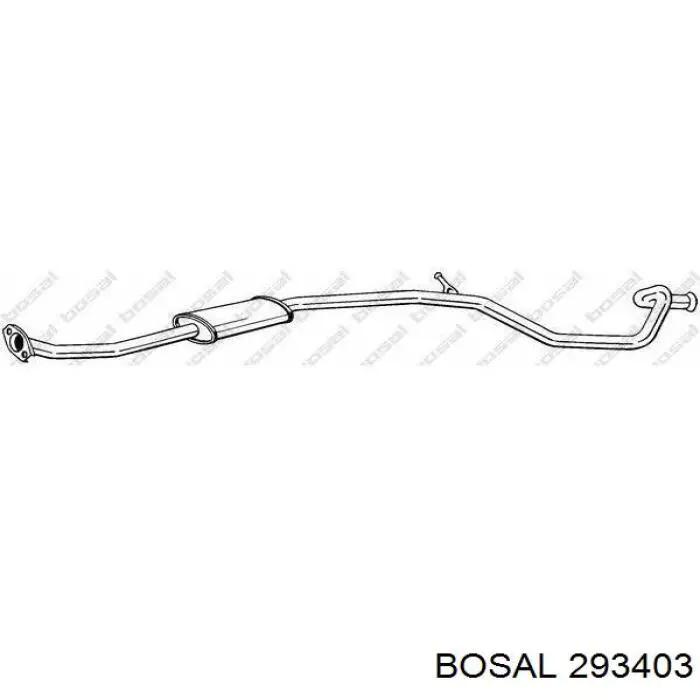 Глушитель, центральная часть 293403 Bosal