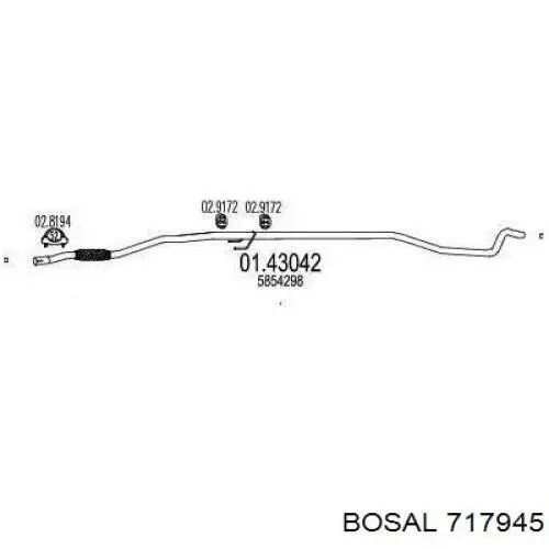 Глушитель, центральная часть 24461373 Opel