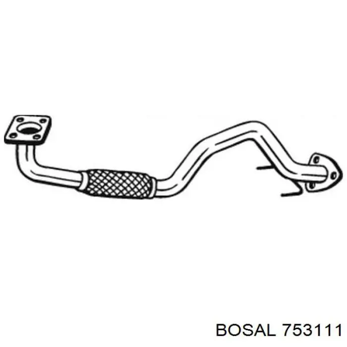 753111 Bosal труба приемная (штаны глушителя передняя)