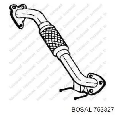 BS 753-327 Bosal труба приемная (штаны глушителя передняя)