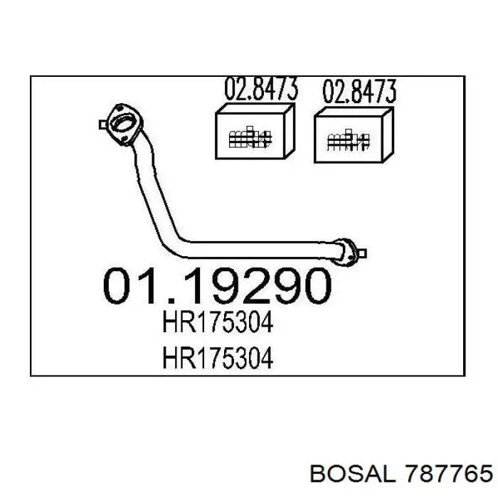787765 Bosal труба приемная (штаны глушителя передняя)