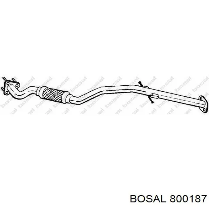 800-187 Bosal tubo de admissão dianteiro (calças do silenciador)