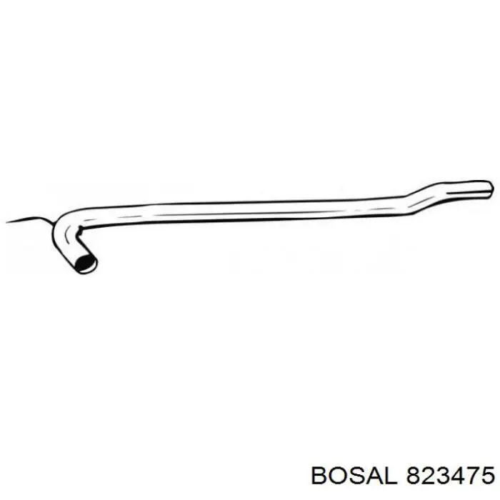 Труба выхлопная, от катализатора до глушителя Bosal 823475
