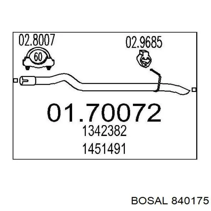 Глушитель задний 1581952 Ford