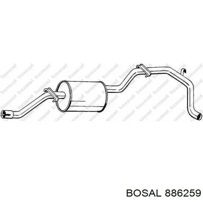 Приёмная труба 886259 Bosal