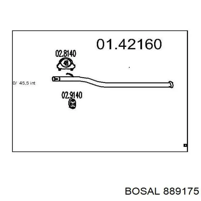 Выхлопная система Bosal 889175
