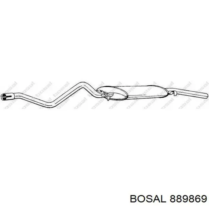 Средний глушитель Bosal 889869
