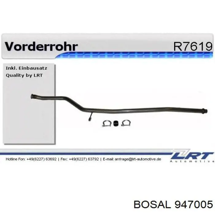 Центральная часть глушителя 947005 Bosal