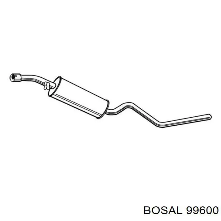 99600 Bosal труба приемная (штаны глушителя передняя)