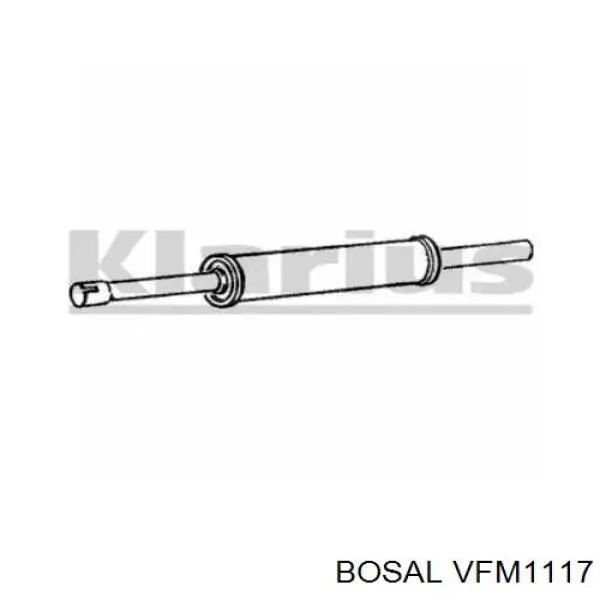 Центральная часть глушителя VFM1117 Bosal