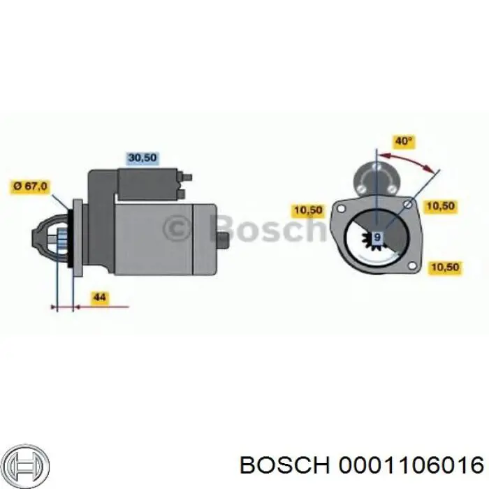 0001106016 Bosch стартер