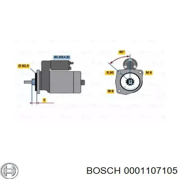 Стартер 0001107105 Bosch