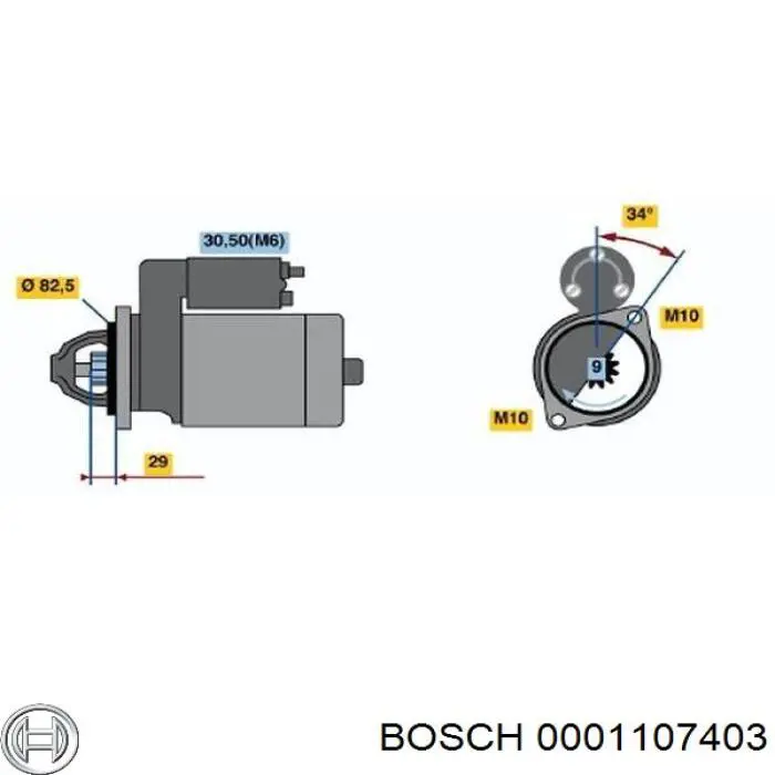 0001107403 Bosch стартер