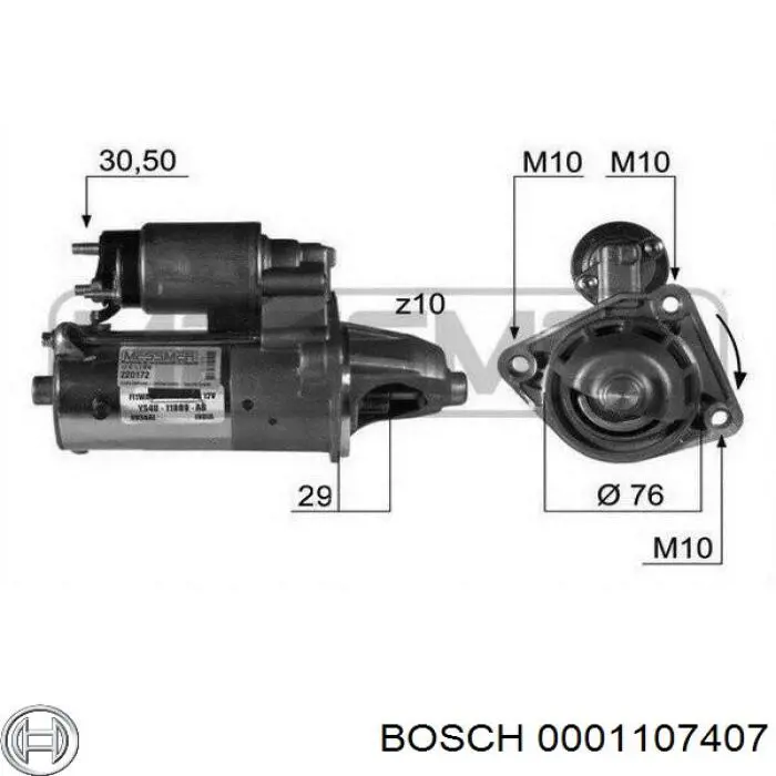 0001107407 Bosch стартер