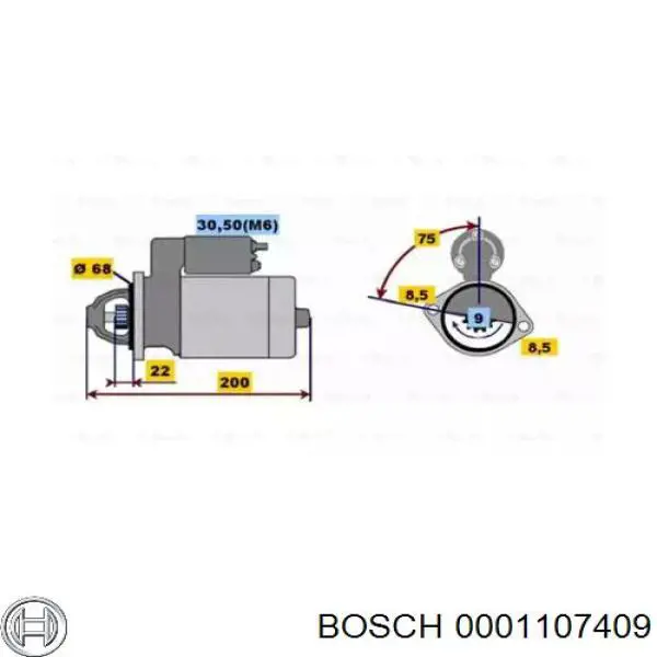 0001107409 Bosch стартер