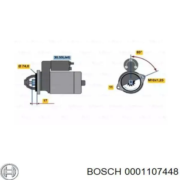0001107448 Bosch стартер