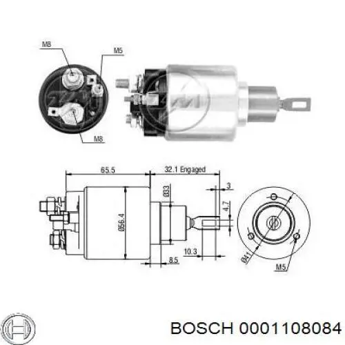 Купить 0001108084 Bosch Стартер