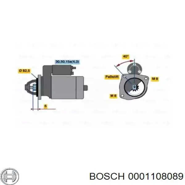 0001108089 Bosch стартер