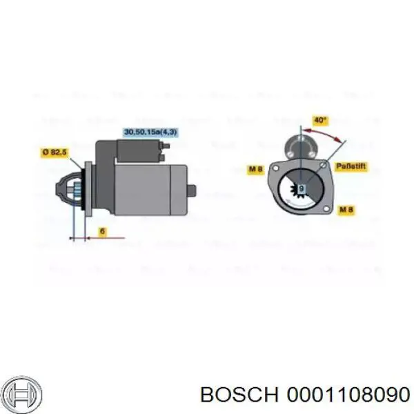 0001108090 Bosch стартер