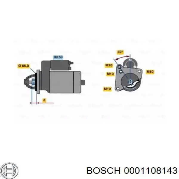 0001108143 Bosch стартер
