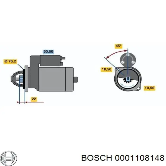 0001108148 Bosch стартер
