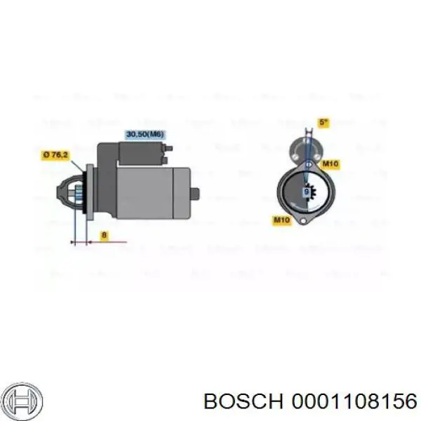 Стартер 0001108156 Bosch