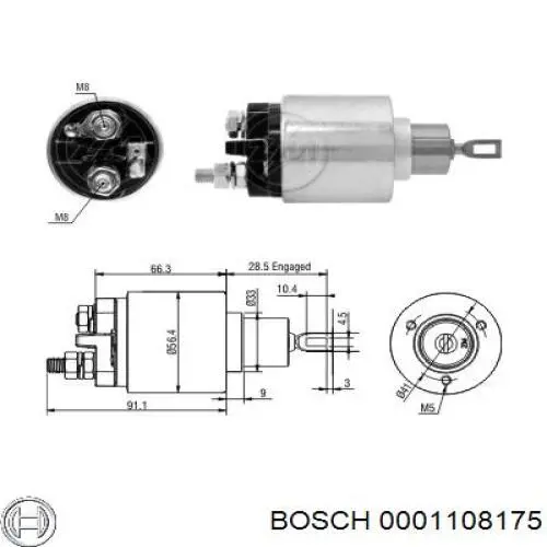 Купить 0001108175 Bosch Стартер