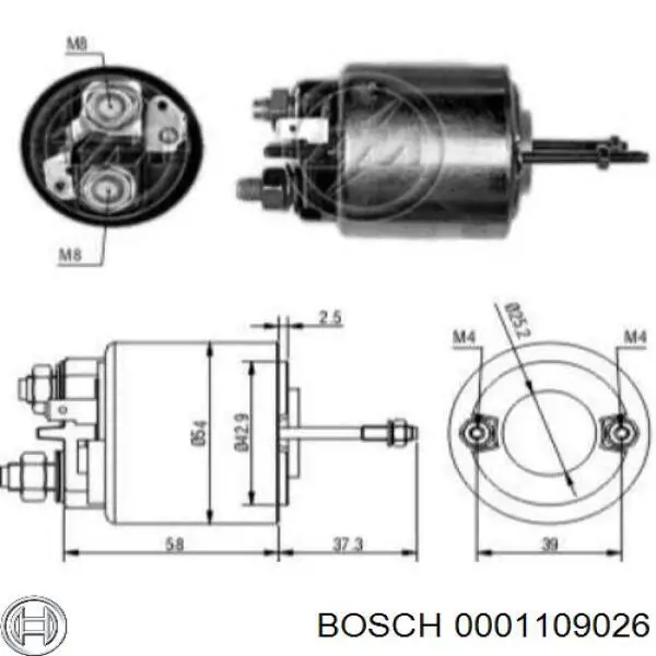 Стартер Bosch 0001109026 цена, от 97.16 USD