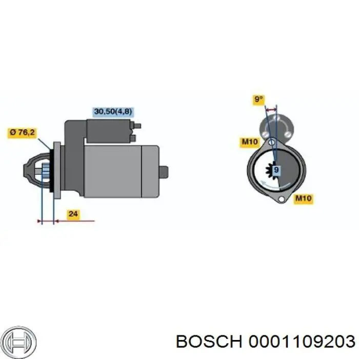 0001109203 Bosch стартер
