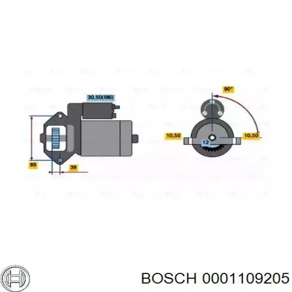 Стартер 0001109205 Bosch