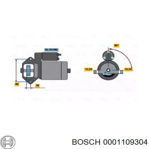 0001109304 Bosch стартер